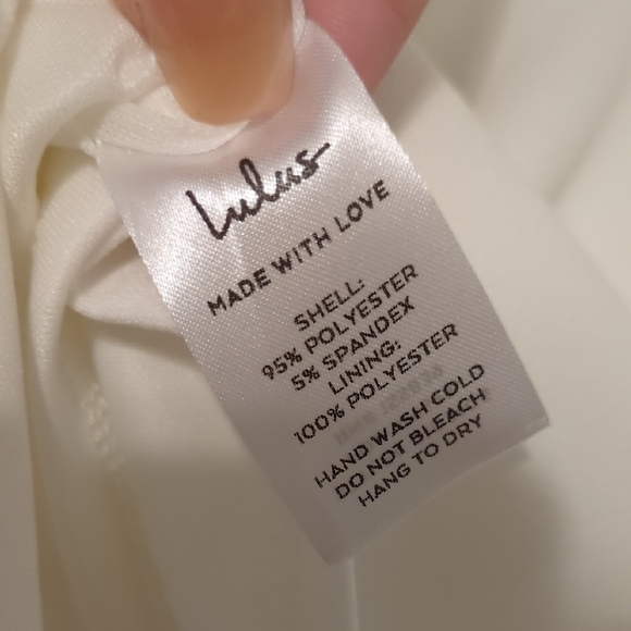 Lulu's Party for Two ivory white asymmetrical bodycon sleeveless mini dress - Picture 9 of 12